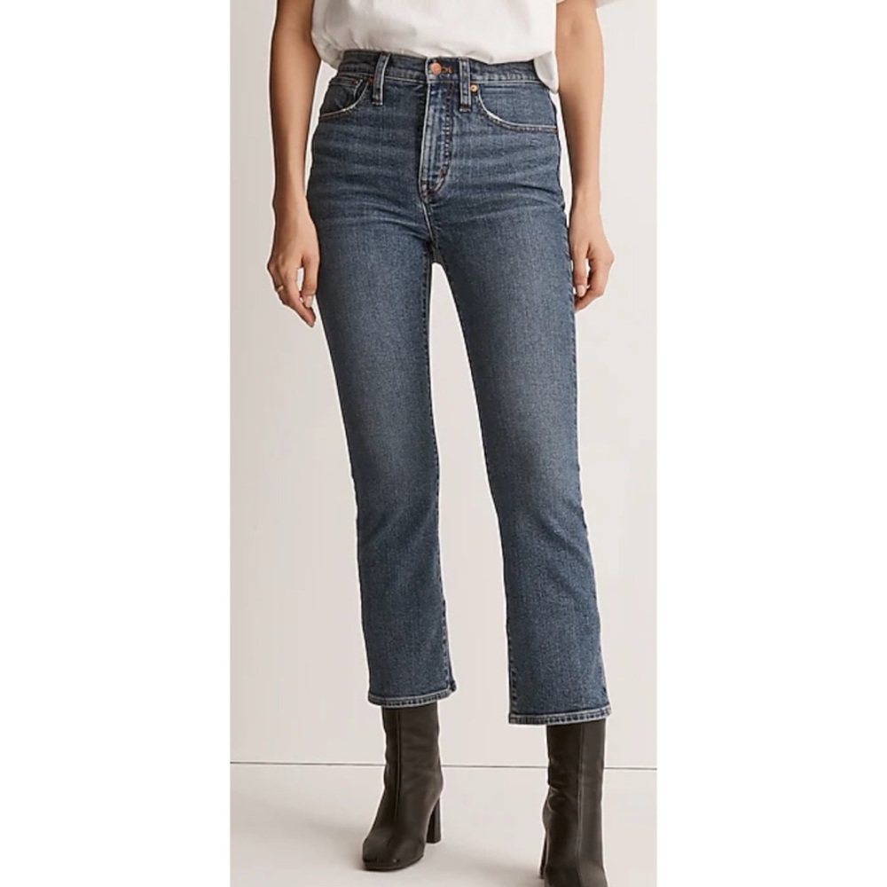Madewell Cali Demi-Boot Cropped Jeans Size 27Petite - Picture 2 of 9